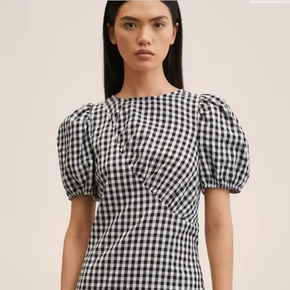 Gingham mini dress